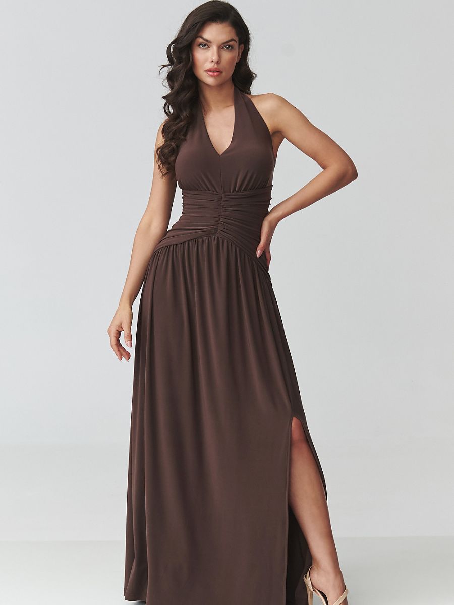 Long dress model 228322 Makadamia