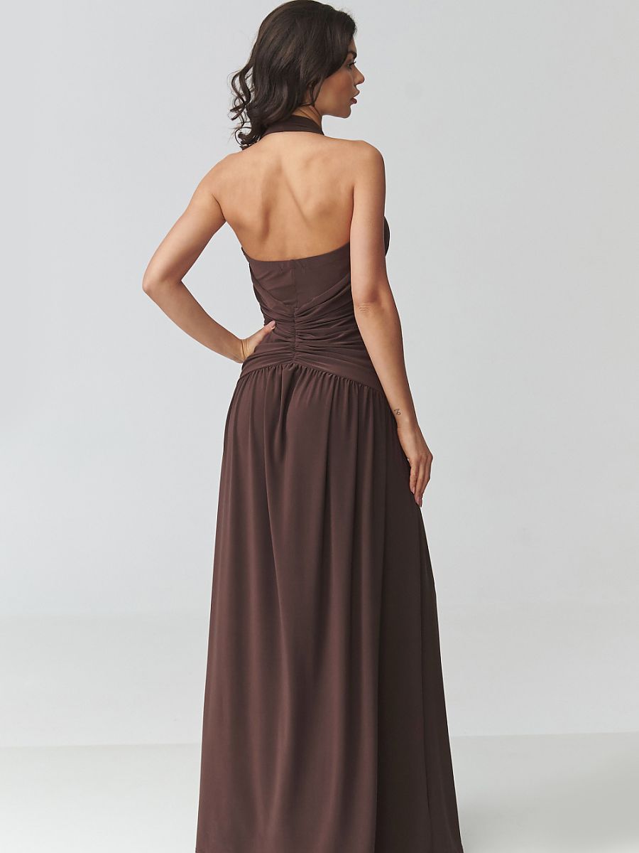 Long dress model 228322 Makadamia-2