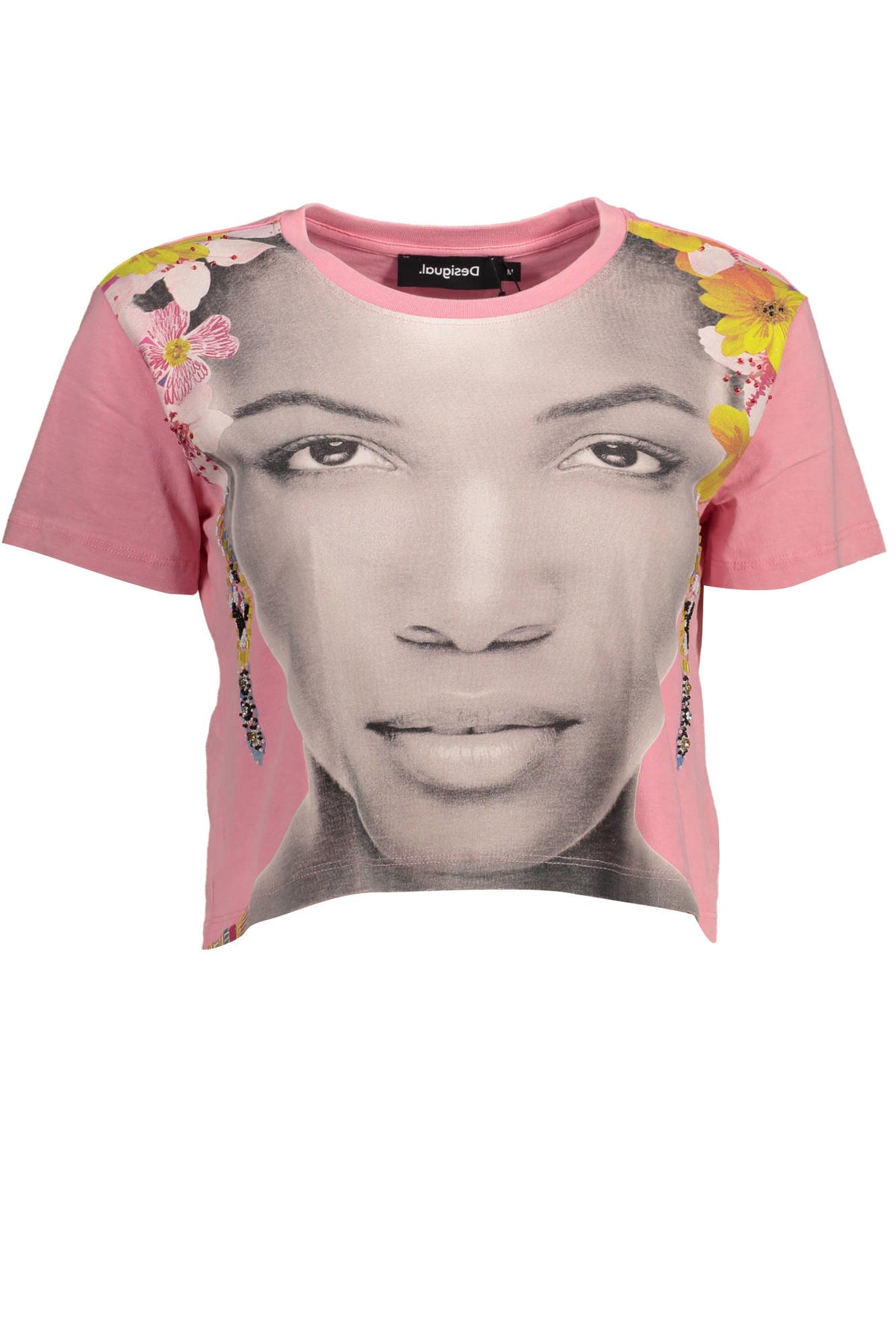 DESIGUAL WOMEN'S SHORT SLEEVE T-SHIRT PINK-0