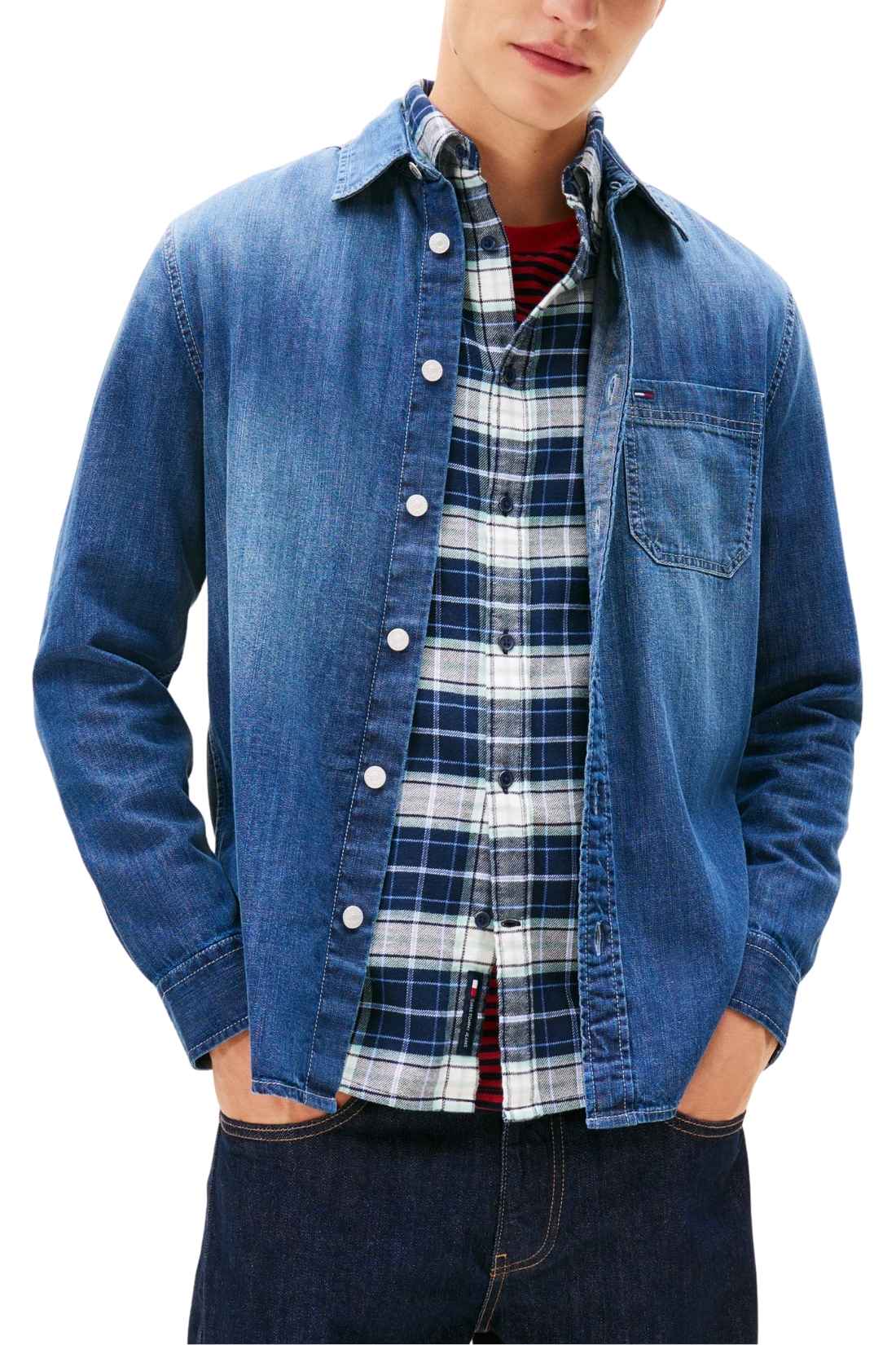 TOMMY JEANS - Men's regular denim shirt-0