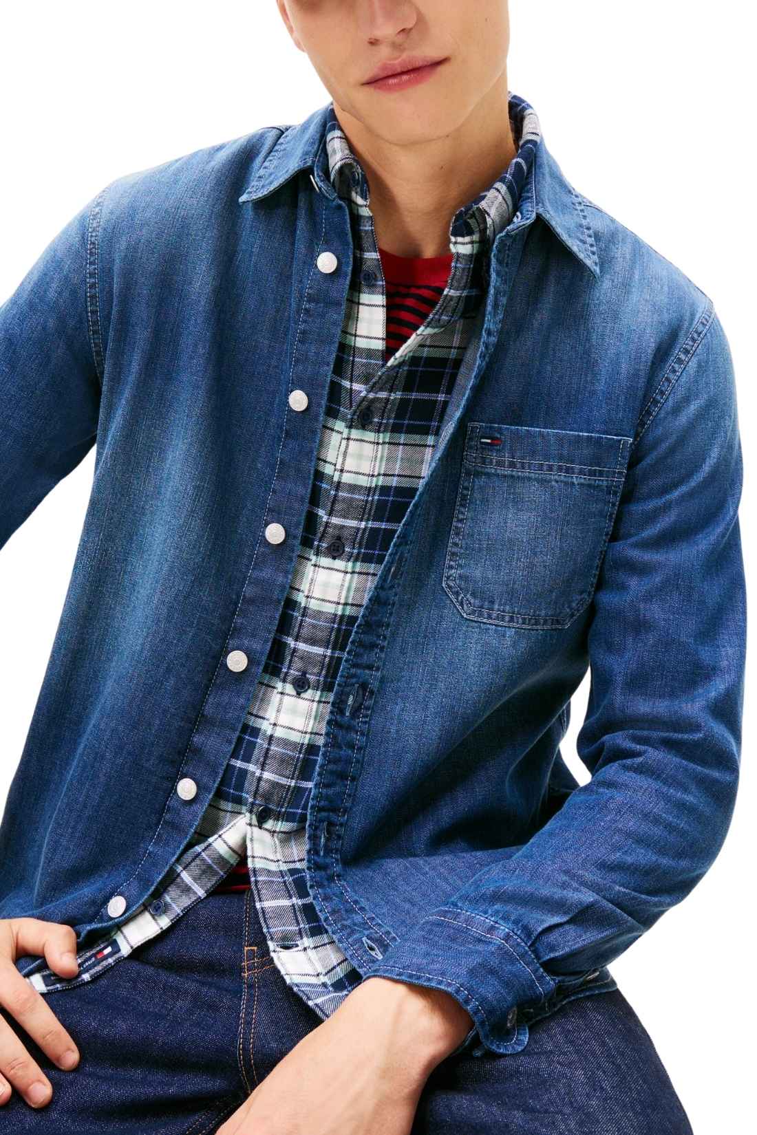 TOMMY JEANS - Men's regular denim shirt-3