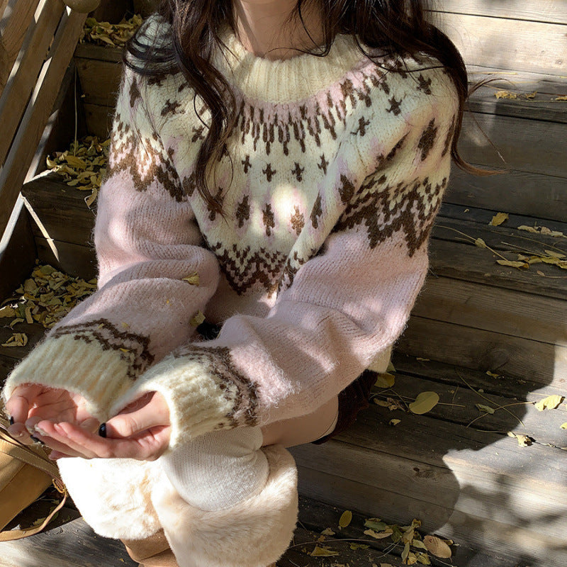 New Younger College Style Pullover Sweater For Women-0