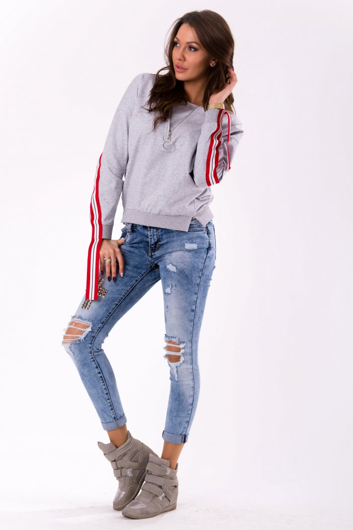 BLOUSE- GRAU 46027-1-4