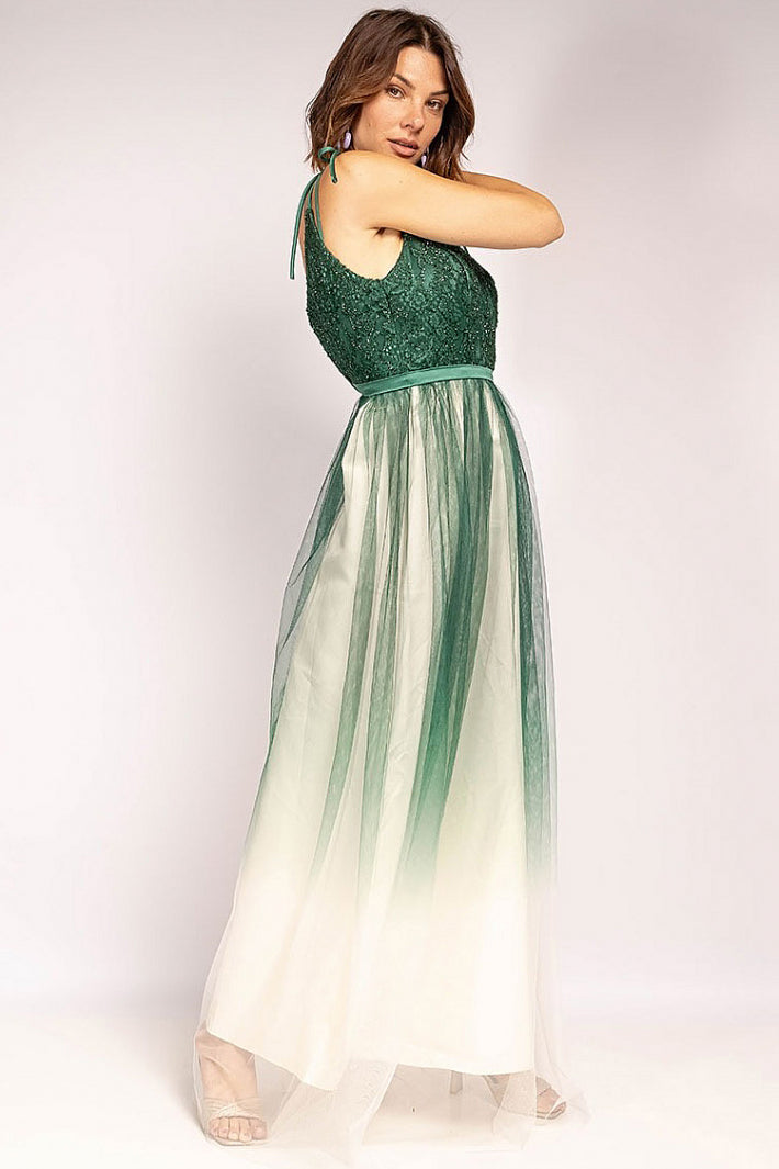 PINK BOOM DRESS DARK GREEN 76004-1-3
