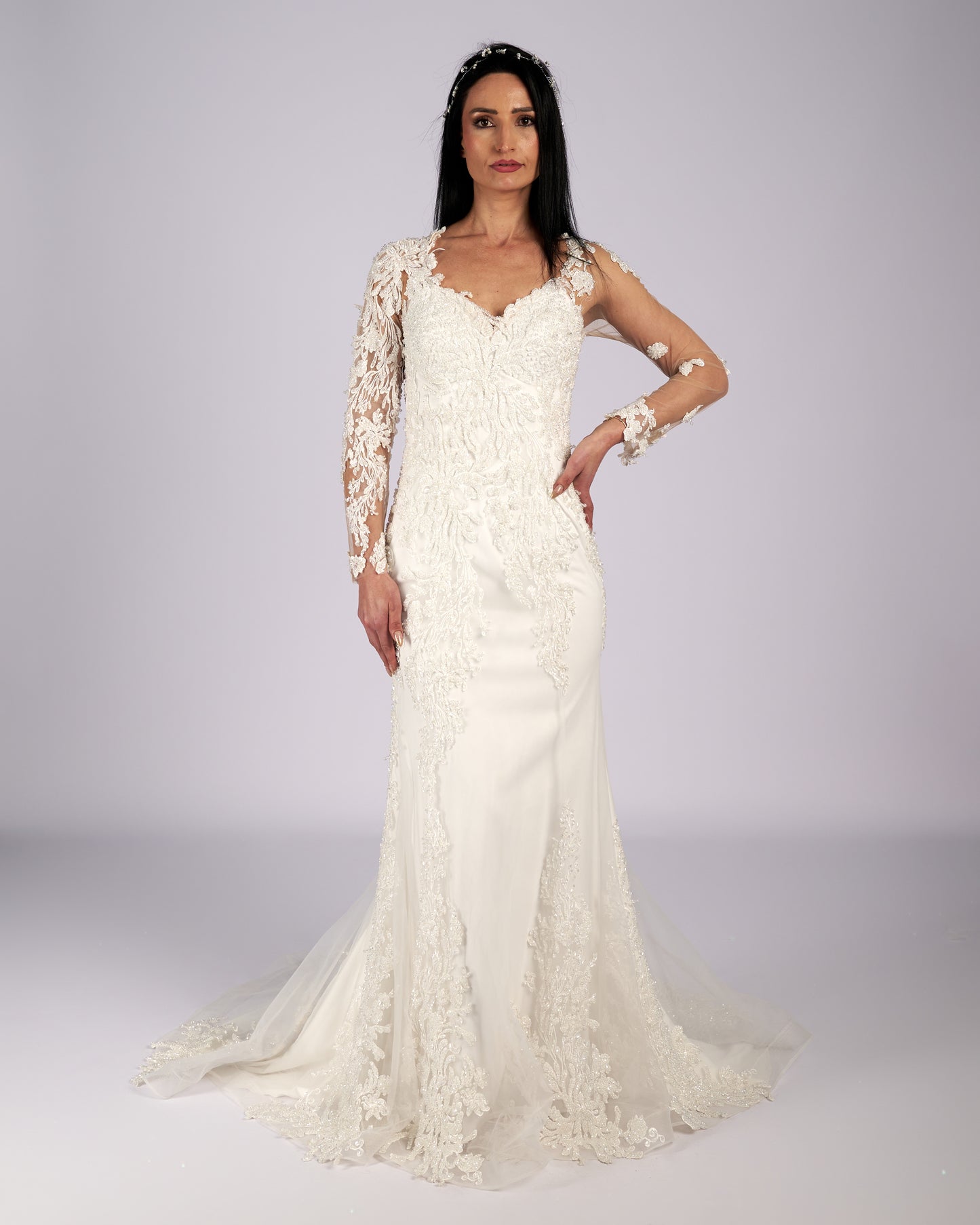 Estelle Rhinestone Hand Beaded Mermaid Bridal Gown νυφικο φορεμα-4