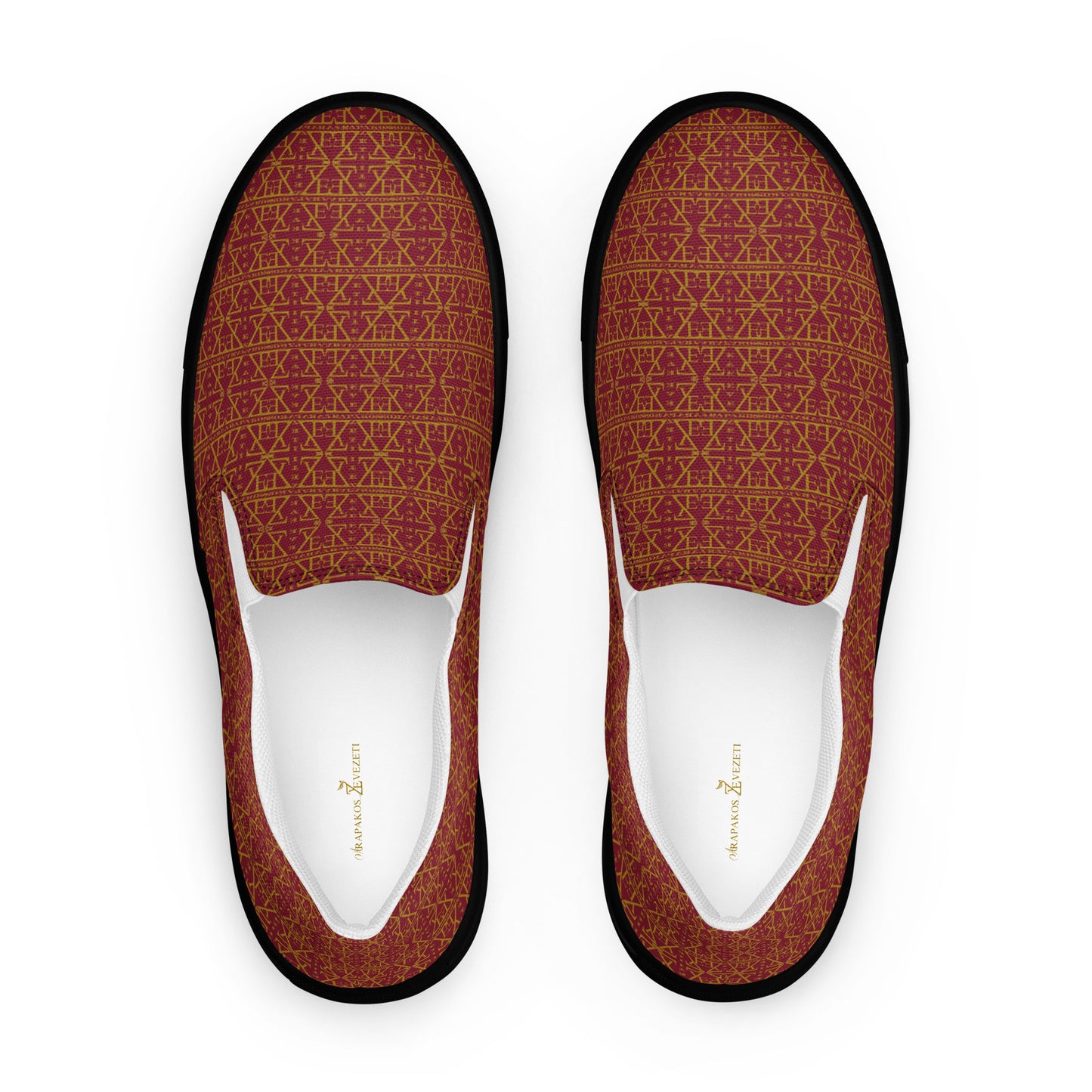 Burgundy Women's Slip on Shoes in Waterproof Canvas with Anatomical Sole-9