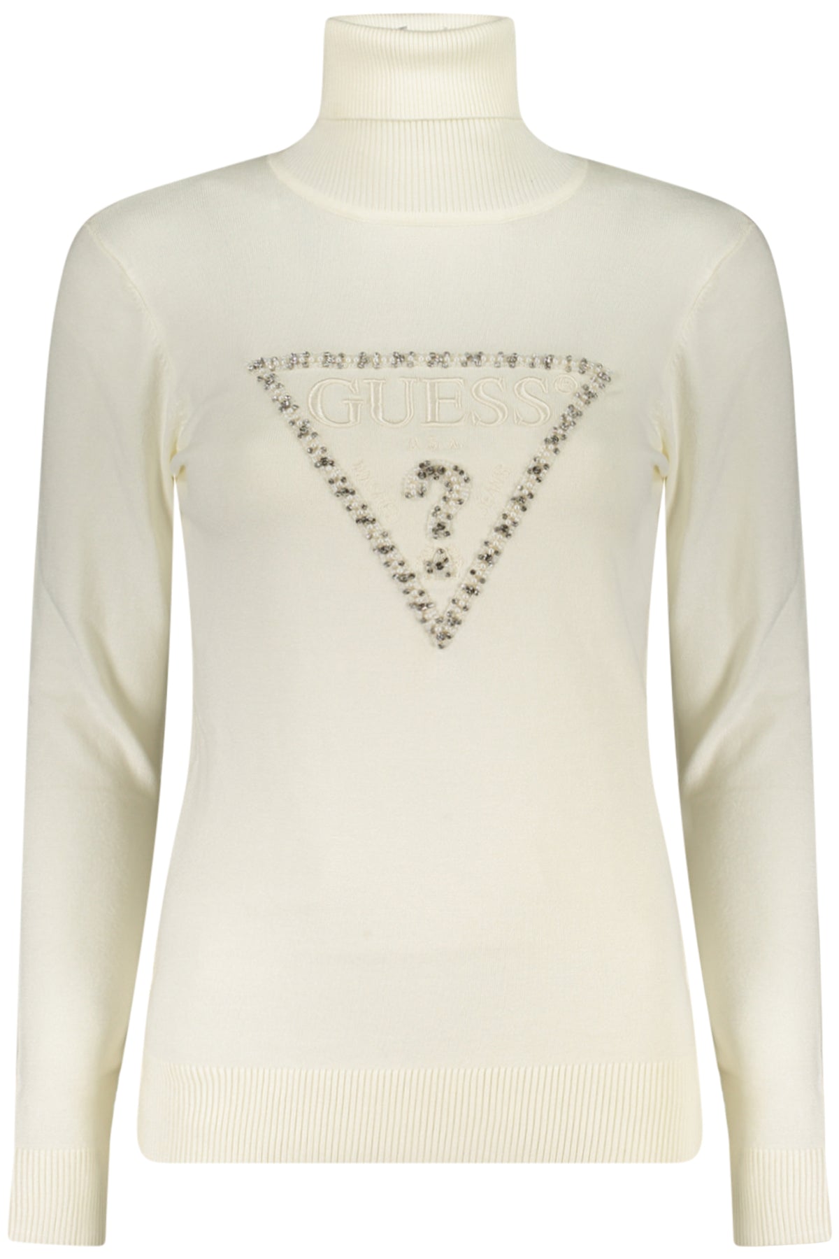 GUESS JEANS WOMEN'S WHITE SWEATER-0