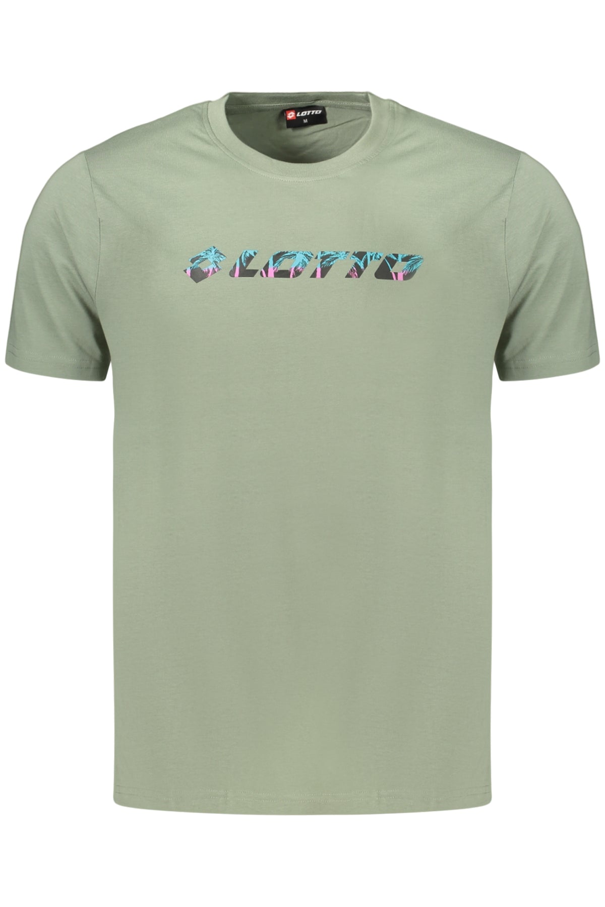 LOTTO MEN'S SHORT-SLEEVED GREEN T-SHIRT