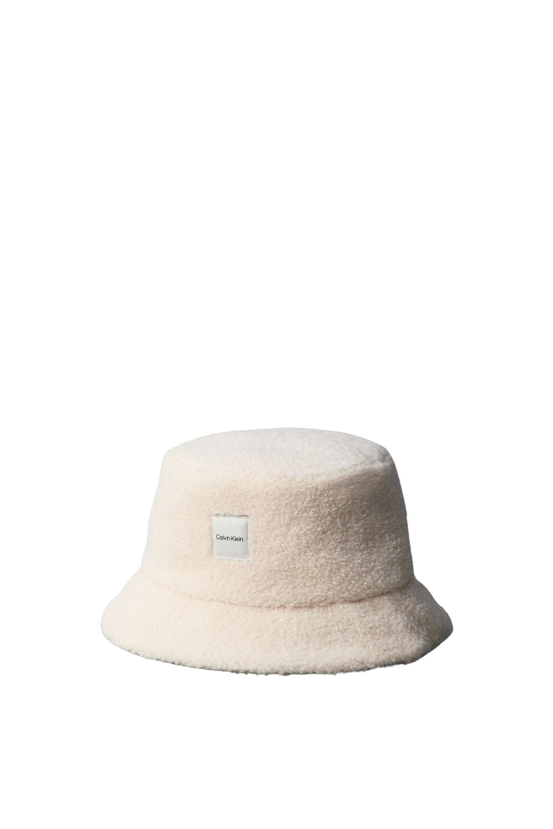 CALVIN KLEIN JEANS - Women's bouclé bucket cap with logo patch-0