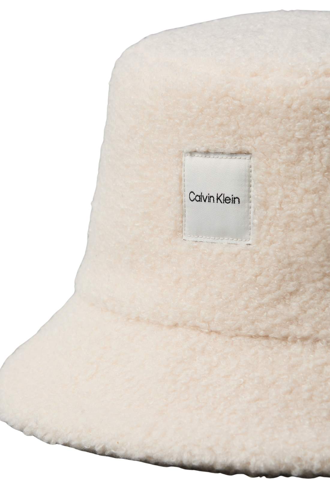 CALVIN KLEIN JEANS - Women's bouclé bucket cap with logo patch-2