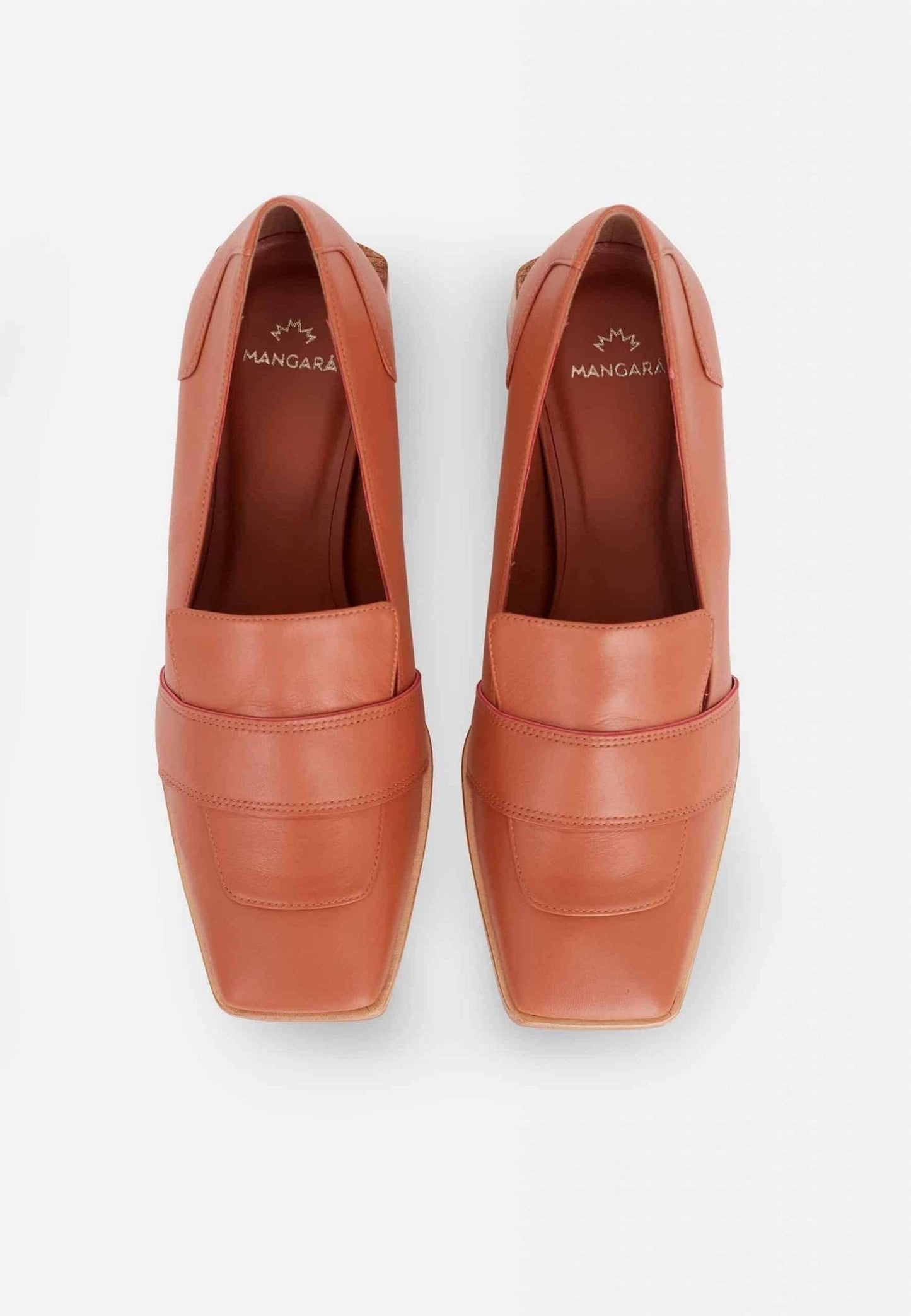 Louro Loafers in Caramel Calf Leather – 4cm Block Heel