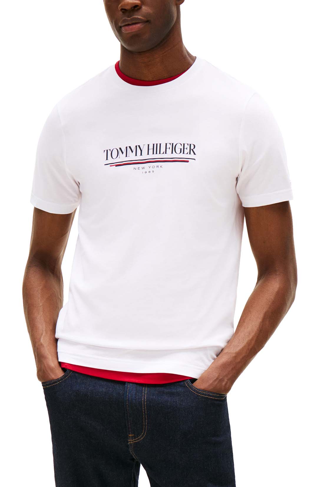 TOMMY HILFIGER - Men's logo T-shirt - Size L-10
