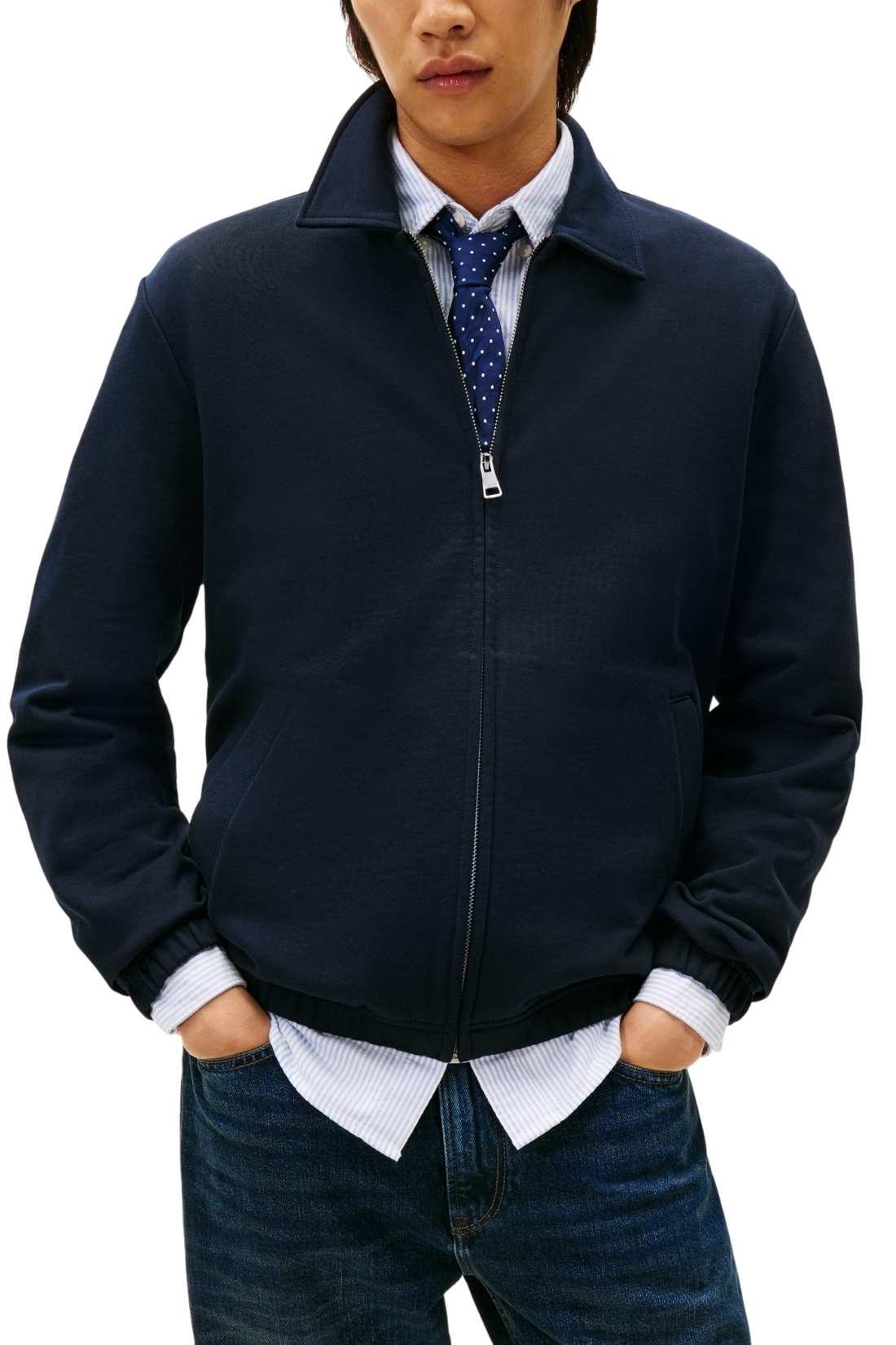 TOMMY HILFIGER - Men's sweatshirt with collar and zip-0