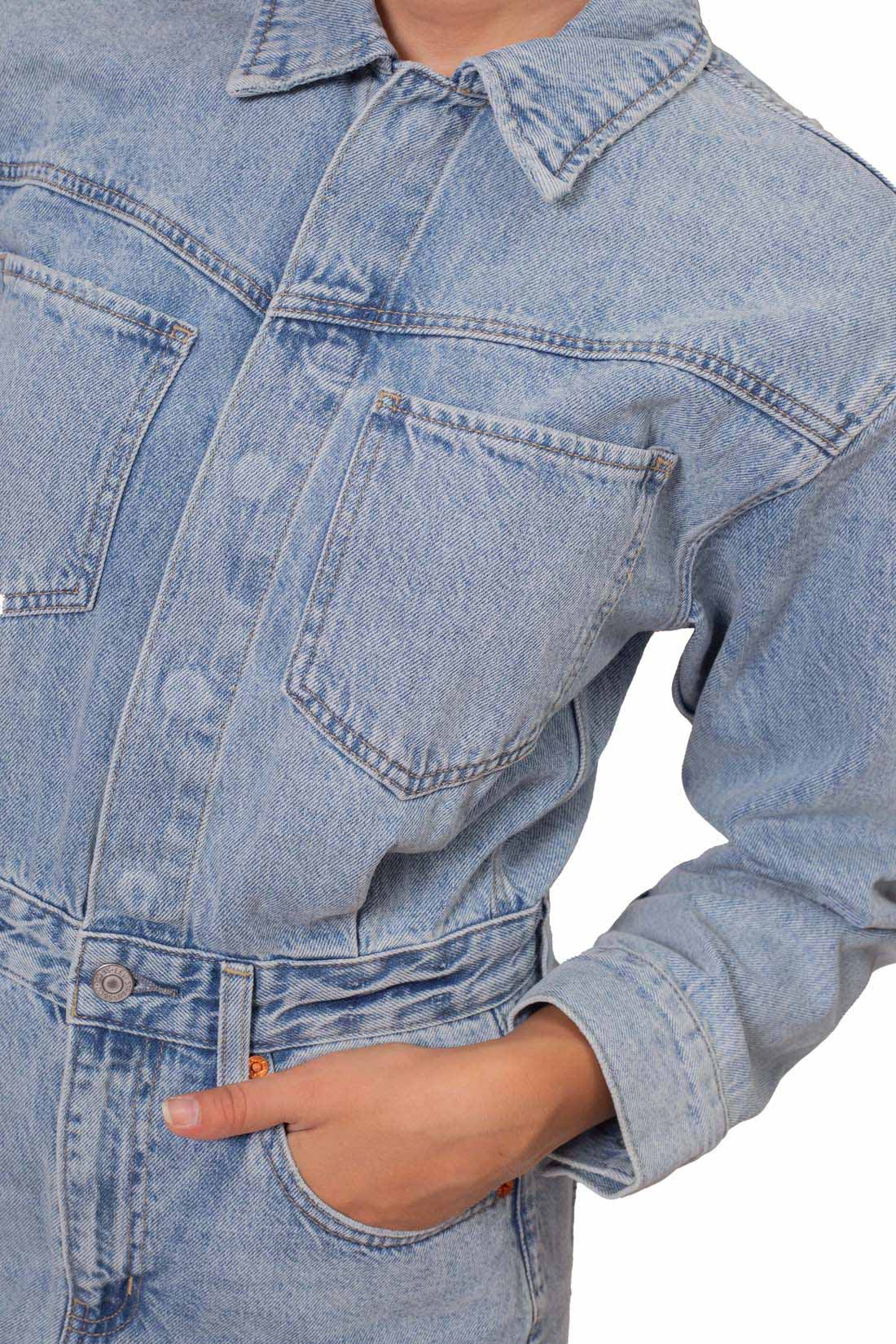 LEVI'S - Women's denim shirt dress with vent-2