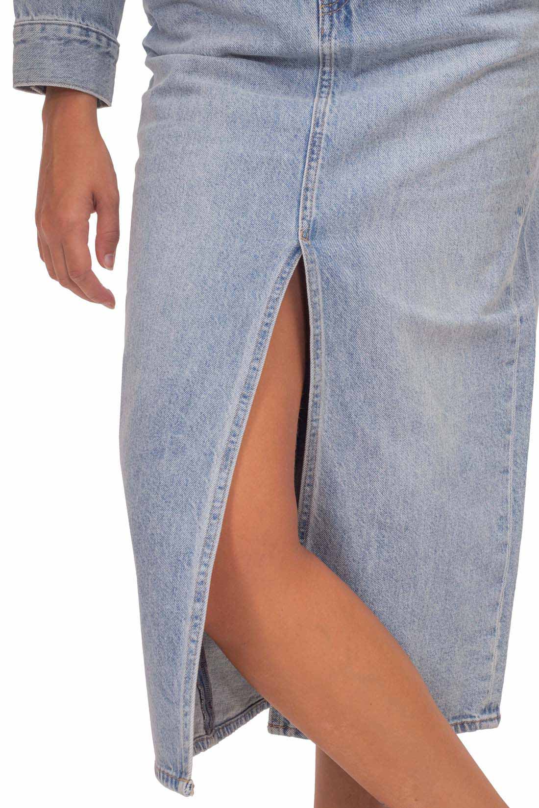 LEVI'S - Women's denim shirt dress with vent-7