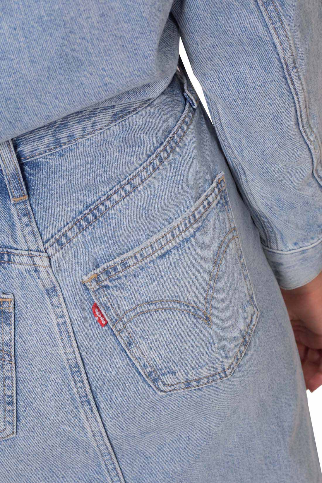 LEVI'S - Women's denim shirt dress with vent-6