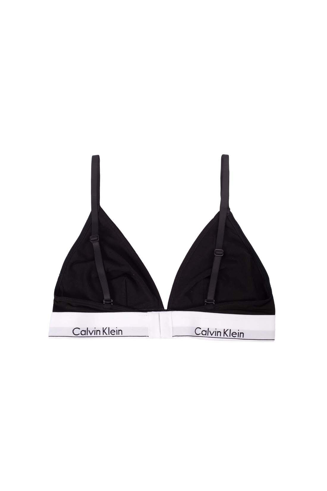 CALVIN KLEIN - Women's triangle logo bralette  - Size M-0