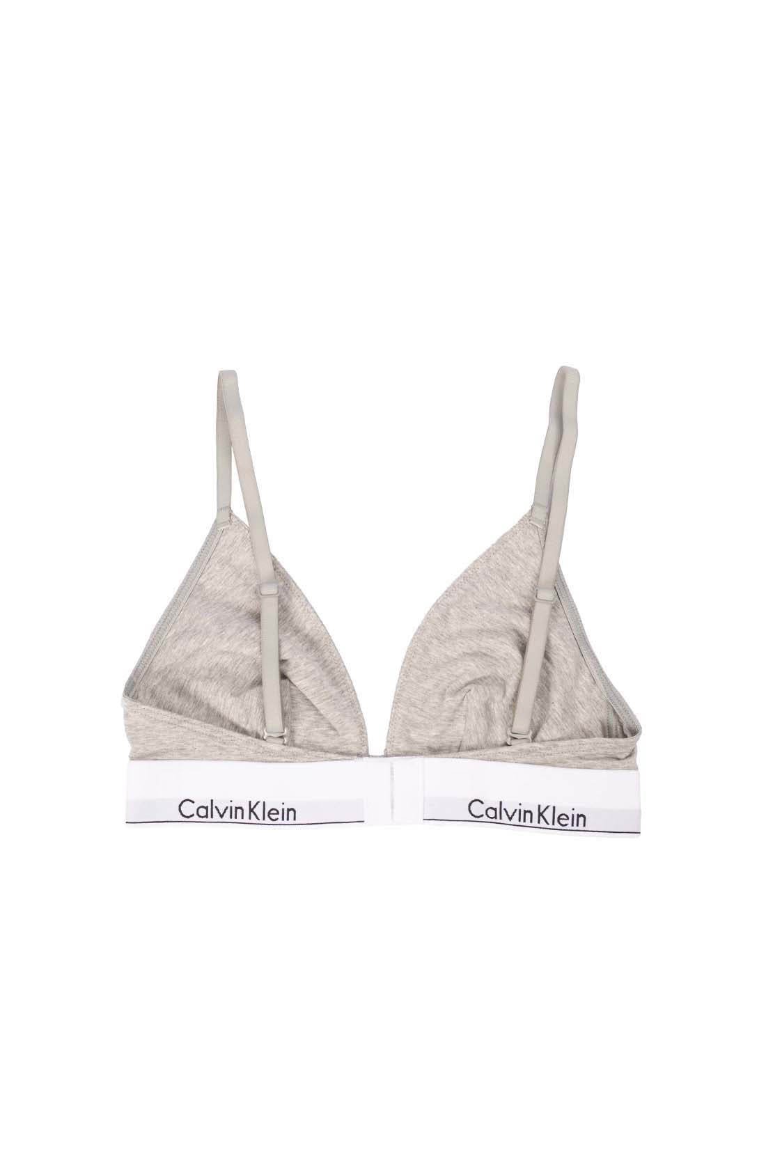 CALVIN KLEIN - Women's triangle logo bralette  - Size M-9