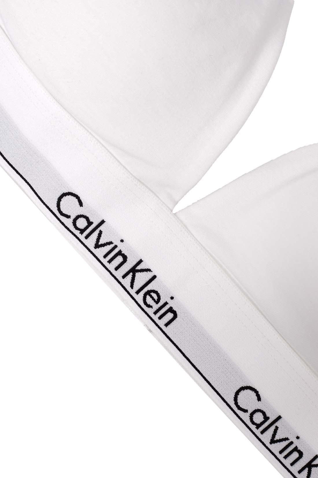 CALVIN KLEIN JEANS - Women's triangle bra with logo  - Size L-1