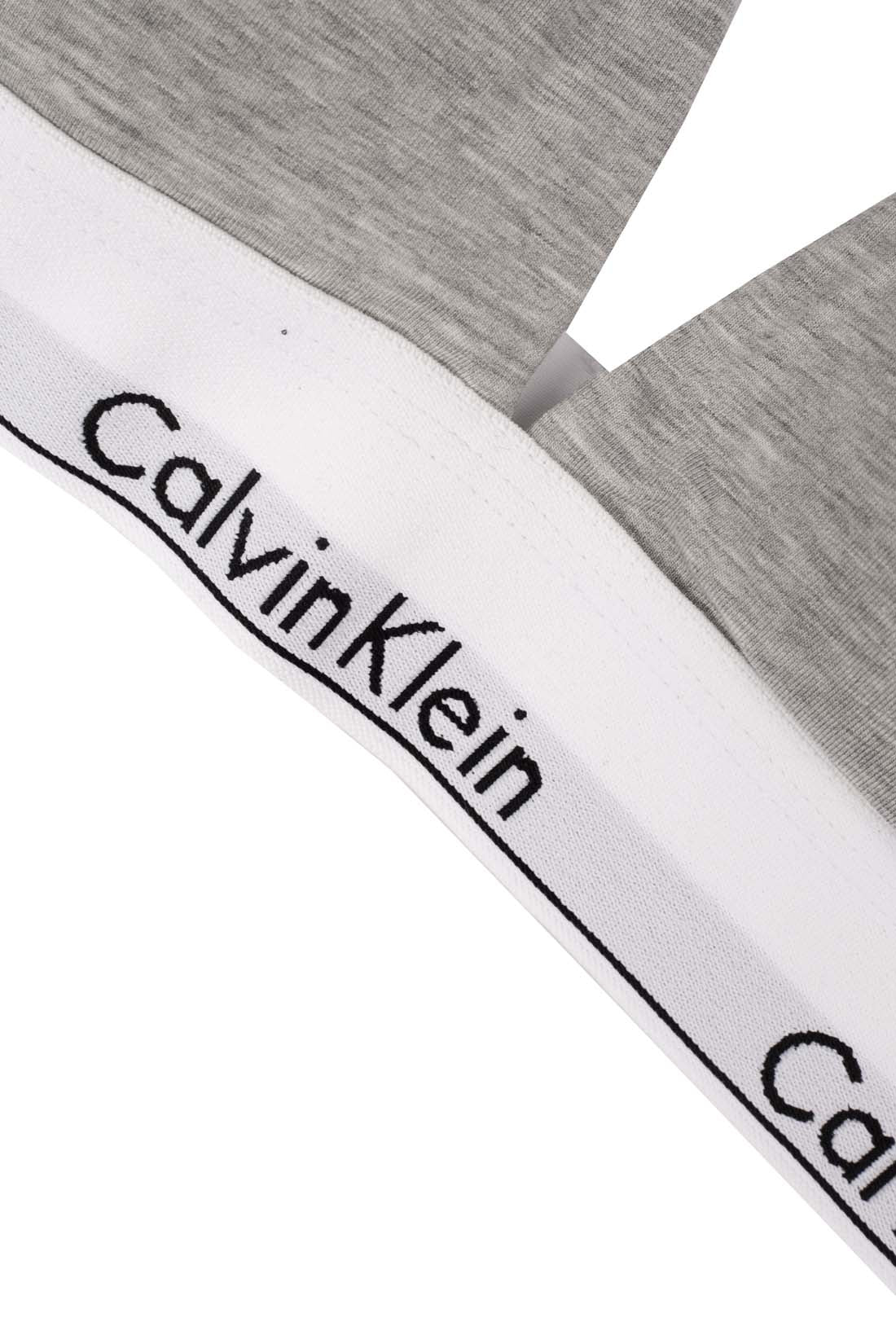 CALVIN KLEIN JEANS - Women's triangle bra with logo  - Size L-13