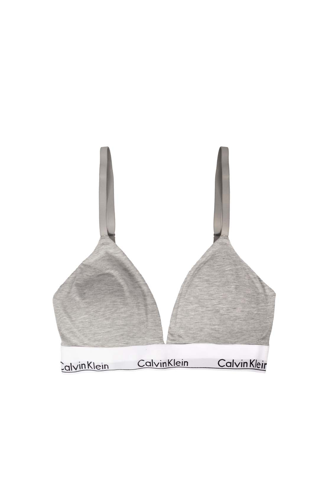 CALVIN KLEIN JEANS - Women's triangle bra with logo  - Size L-14