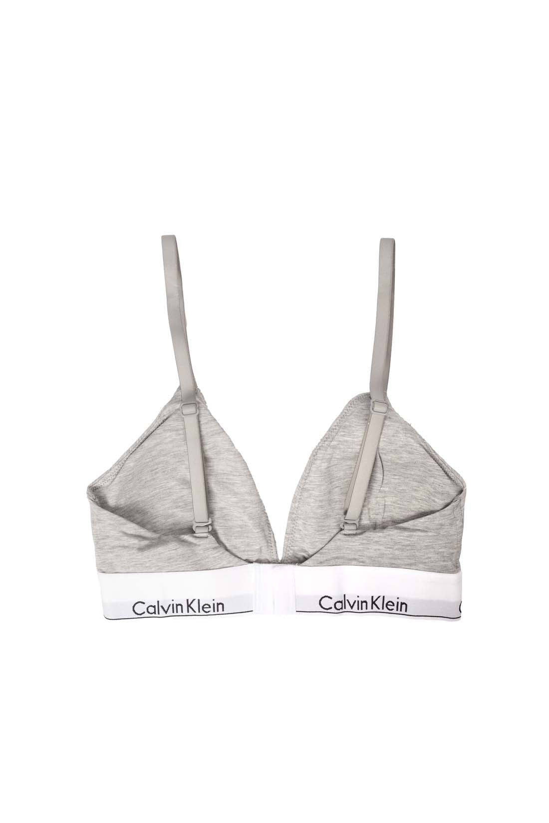 CALVIN KLEIN JEANS - Women's triangle bra with logo  - Size L-12