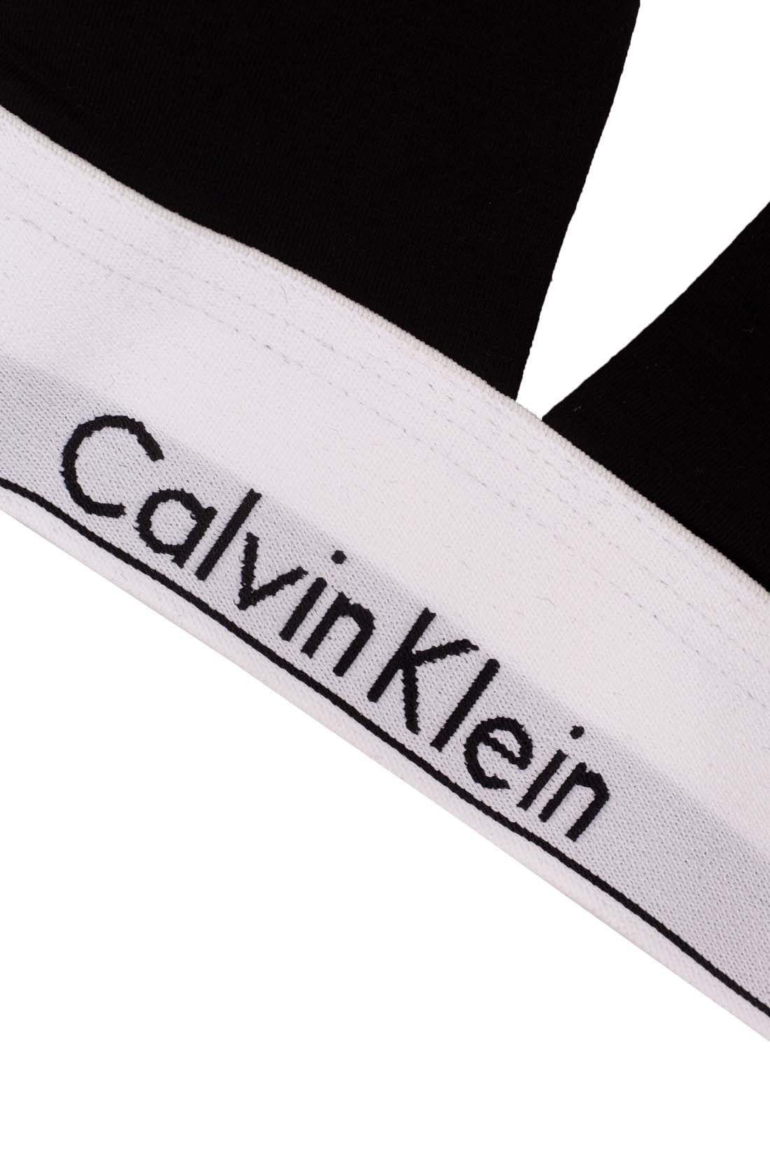 CALVIN KLEIN JEANS - Women's triangle bra with logo  - Size L-22