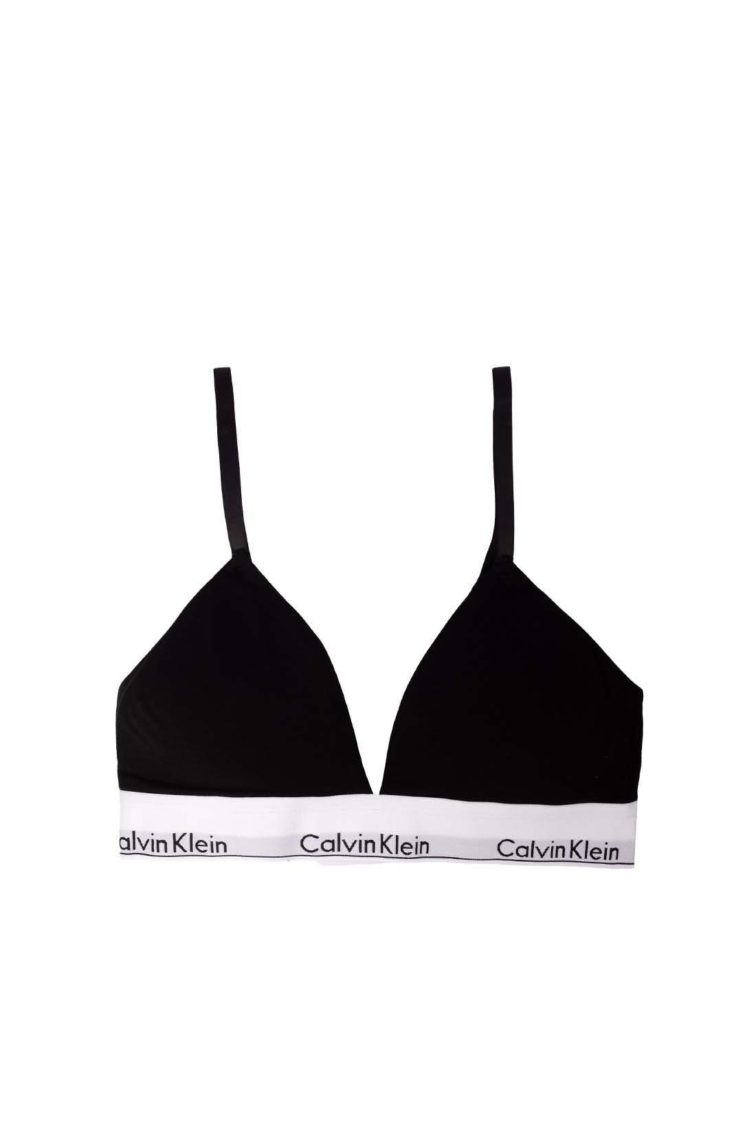 CALVIN KLEIN JEANS - Women's triangle bra with logo  - Size L-20