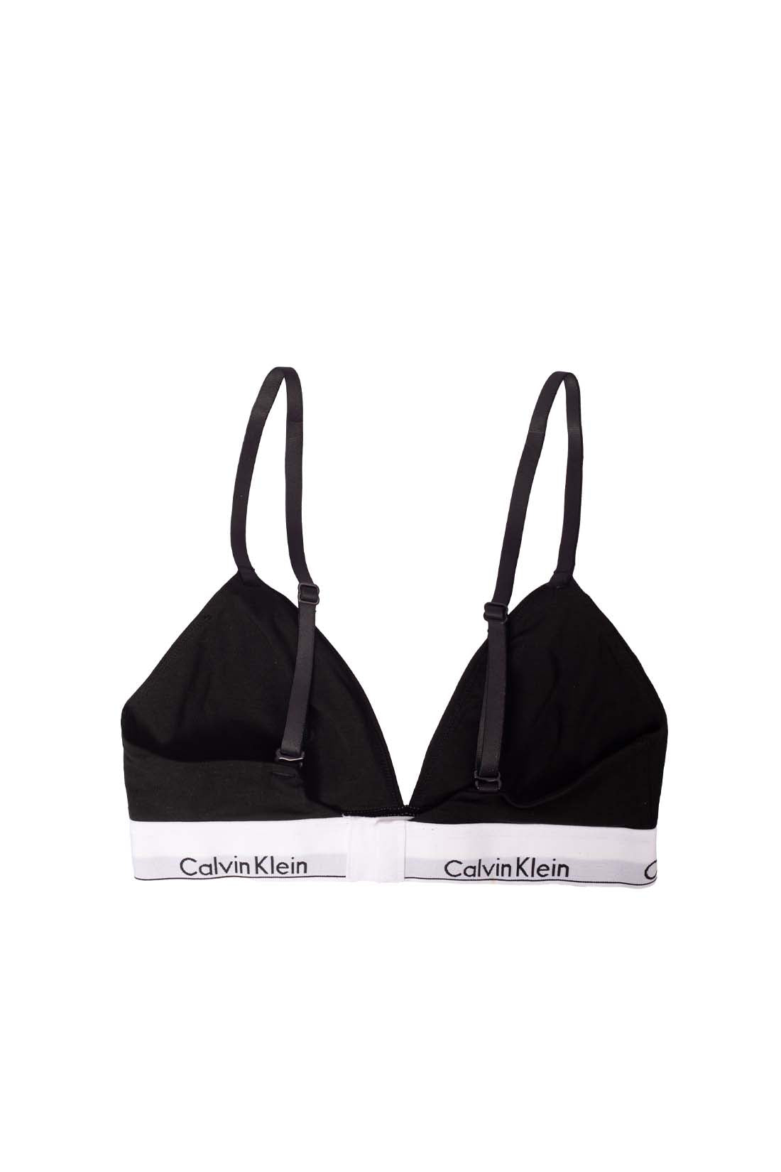 CALVIN KLEIN JEANS - Women's triangle bra with logo  - Size L-21