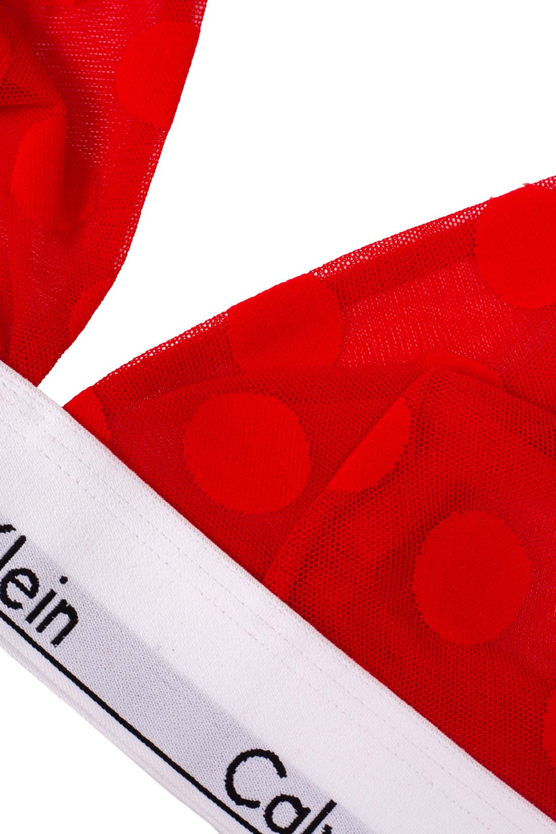 CALVIN KLEIN - Women's triangle bralette with polka dot texture-8