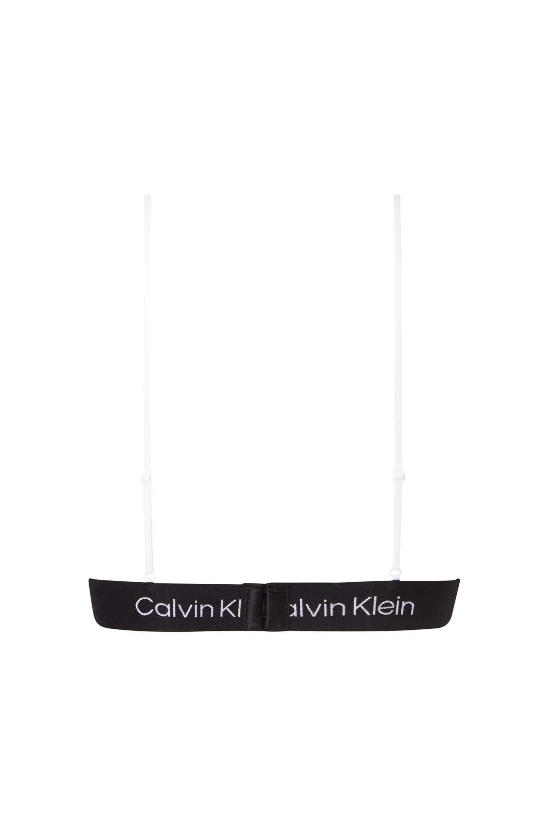 CALVIN KLEIN - Women's triangle bralette with logo   - Size XL-1