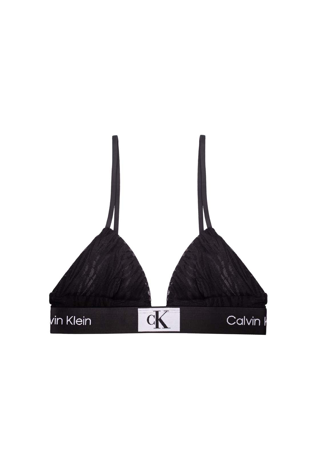 CALVIN KLEIN - Women's triangle bralette with tiger texture-1