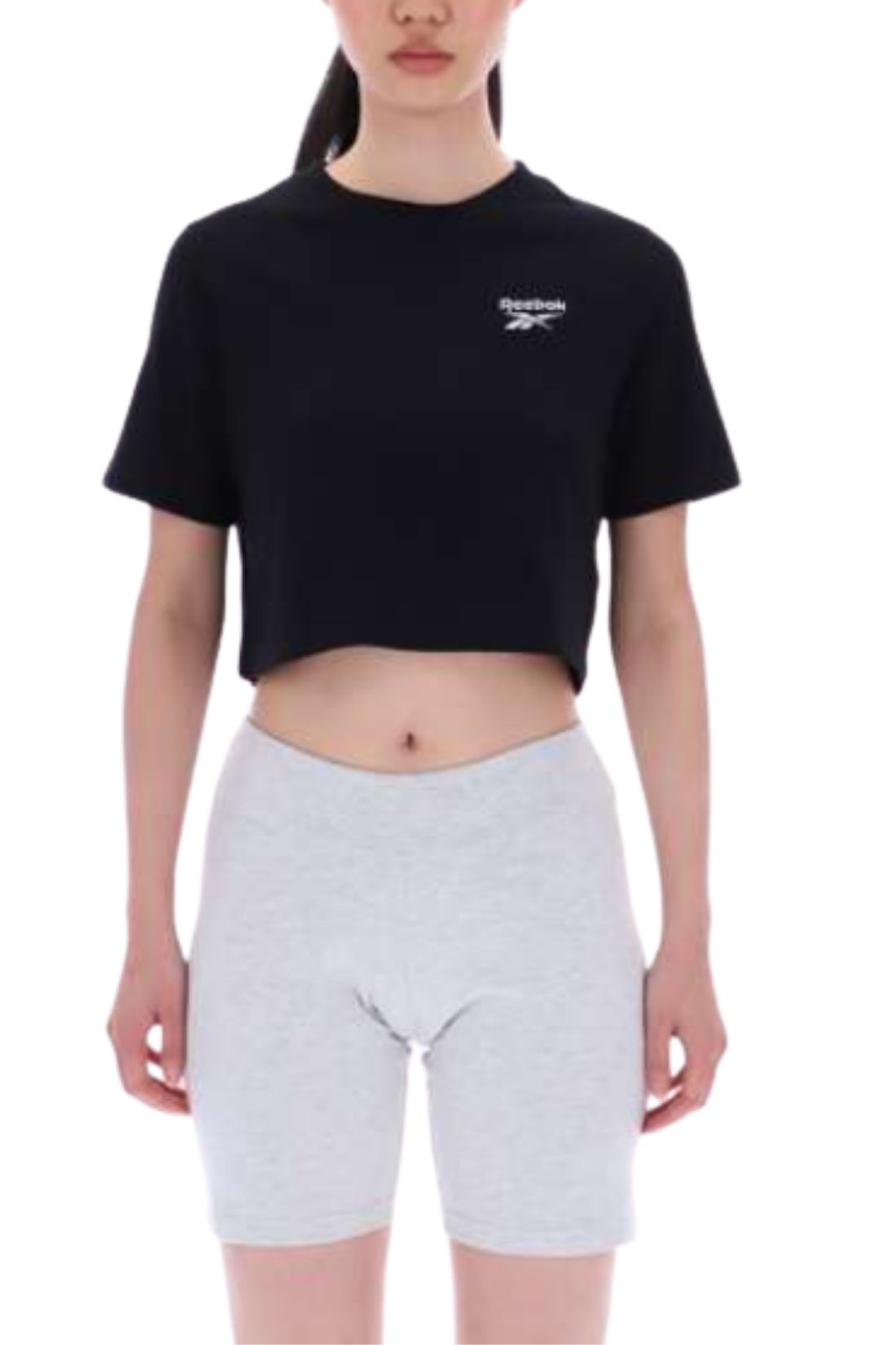 REEBOK - Women's crop logo T-shirt-1