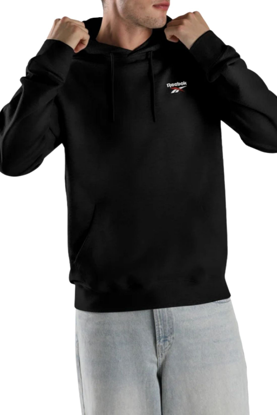 REEBOK - Men's Small Logo terry hoodie  - Size XL-0