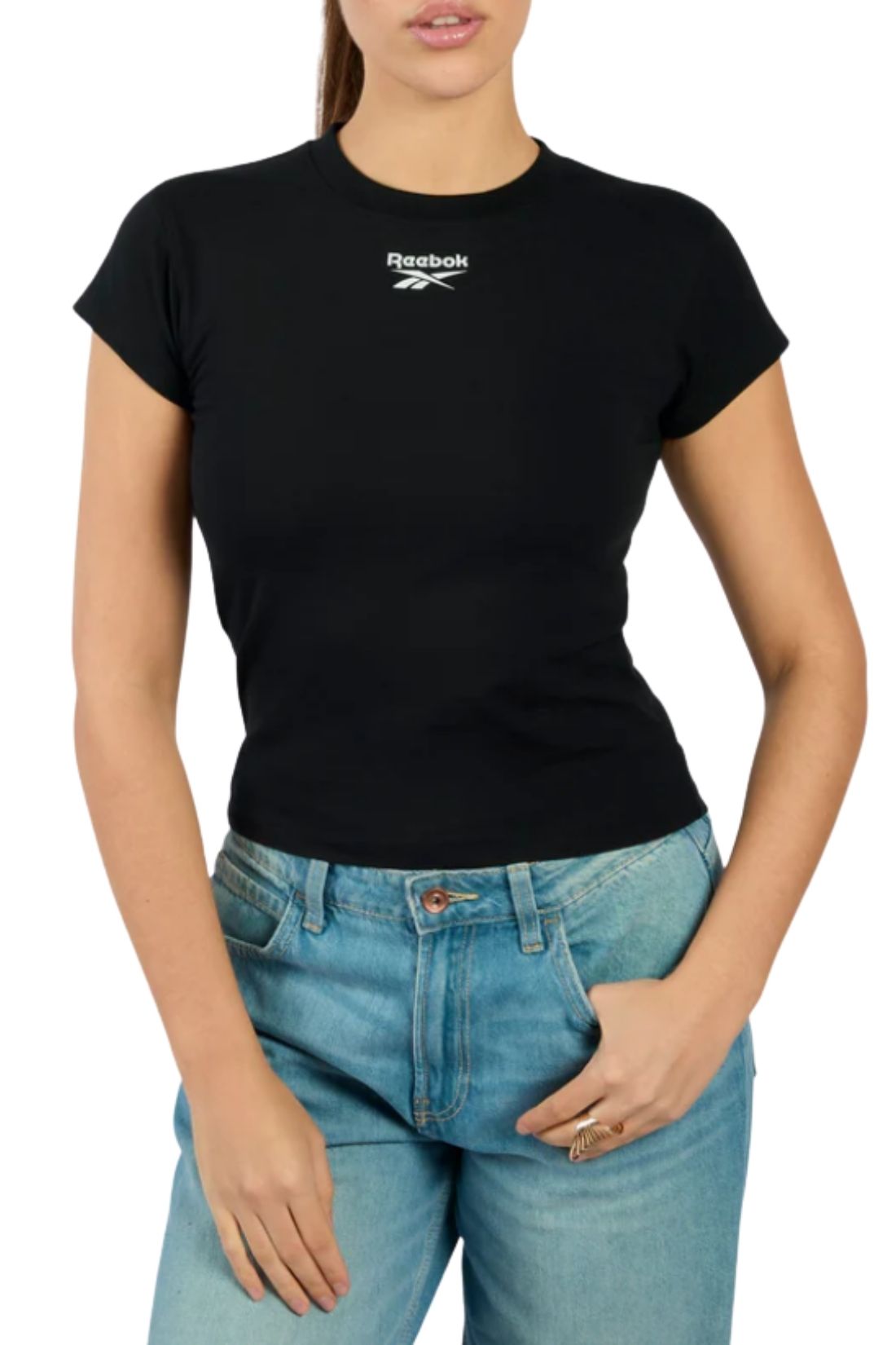 REEBOK - Women's slim Cap T-shirt  - Size L-0