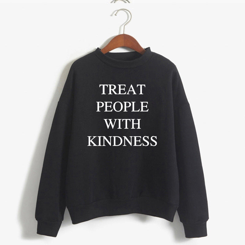 Round Neck Sweater European and American Alphabet Sweater-1