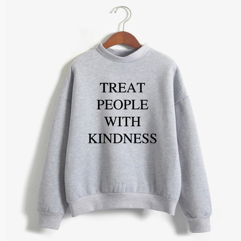 Round Neck Sweater European and American Alphabet Sweater-2