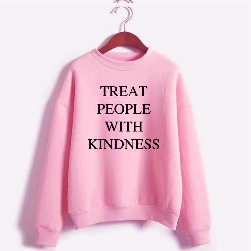 Round Neck Sweater European and American Alphabet Sweater-3