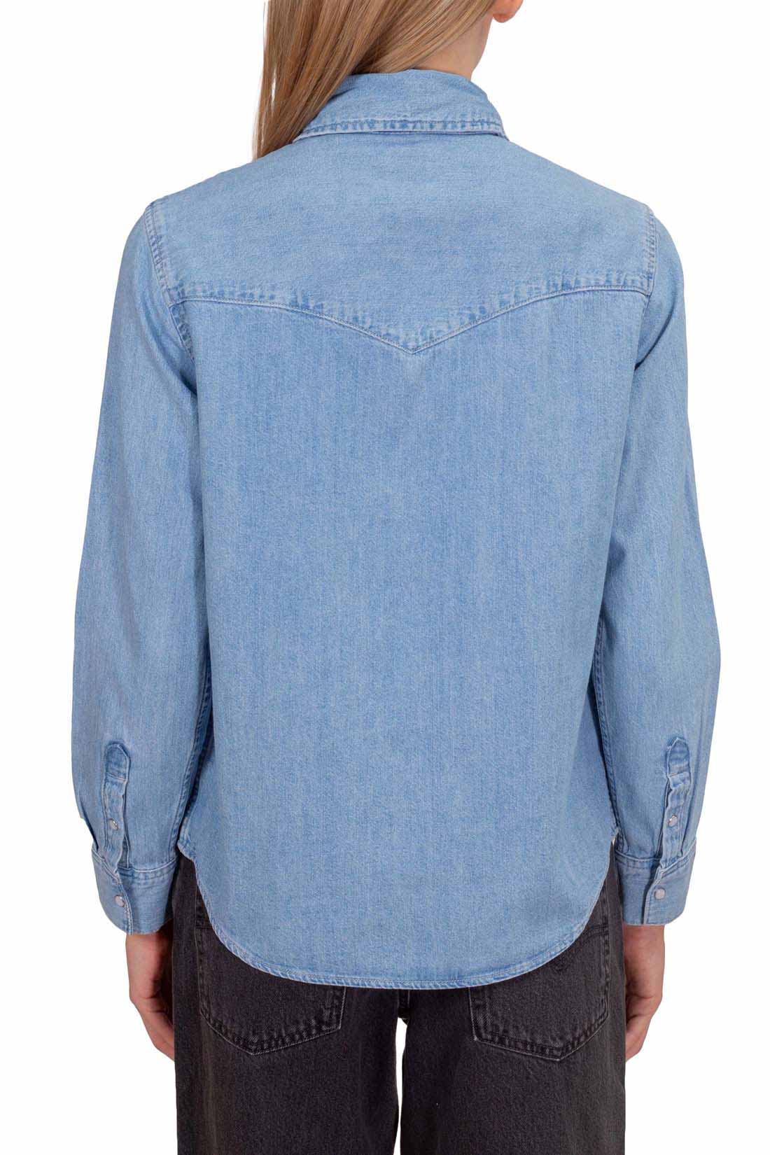LEVI'S - Women's denim shirt with logo label-18