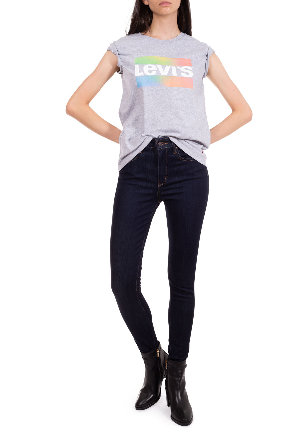 LEVI'S - Women's Batwing logo T-shirt - Size L-11