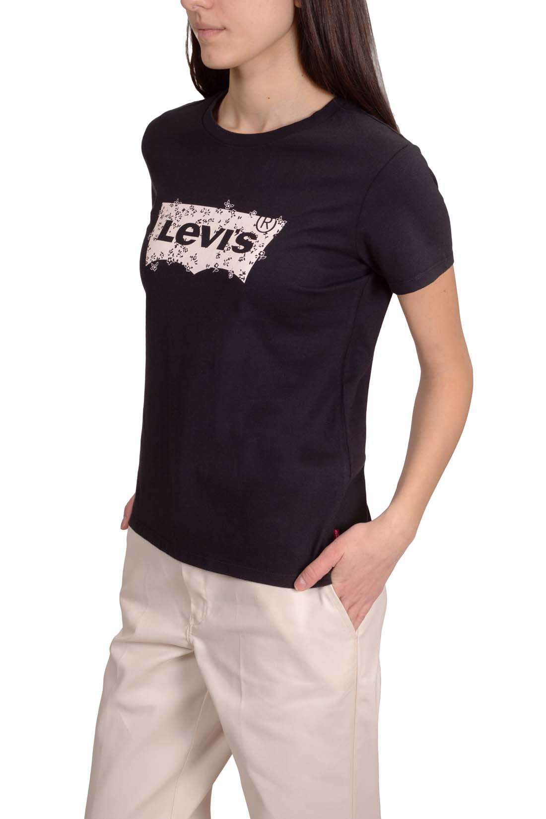 LEVI'S - Women's T-shirt with floral logo-7