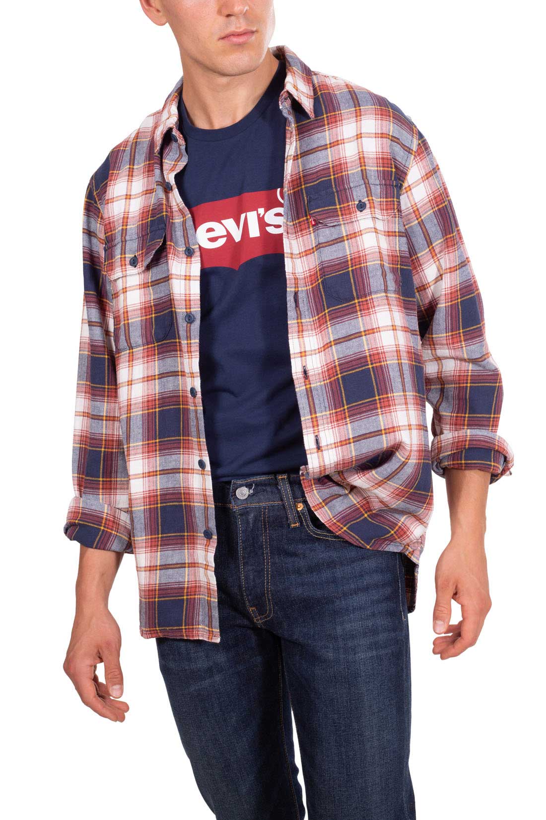 LEVI'S - Camicia uomo worker in cotone e canapa - Taglia XXL-3