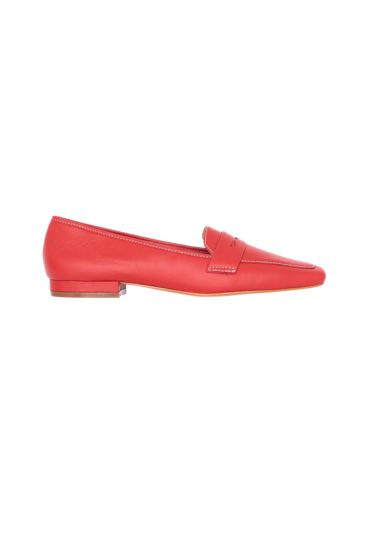 Mangará Atelier loafers til kvinder – flade i rødt læder