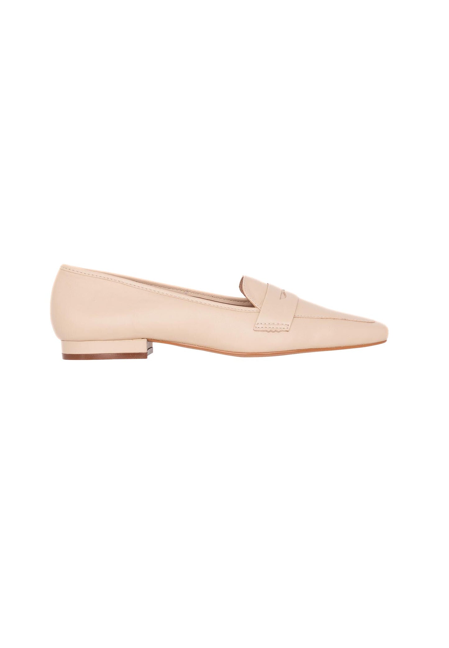 Mangará Atelier loafers til kvinder – beige med firkantet tå