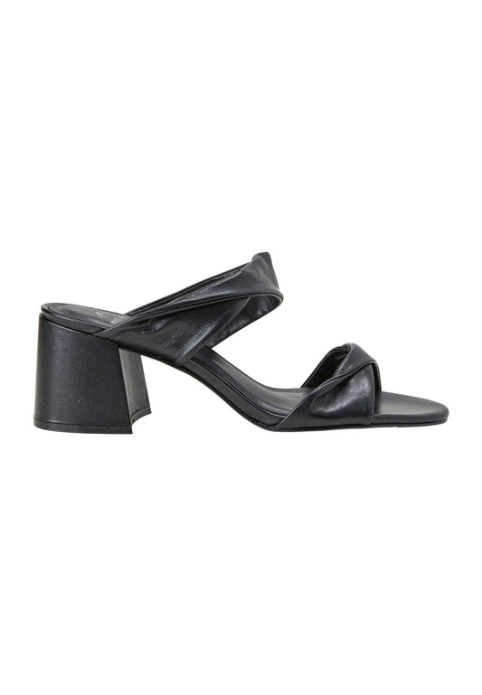 Xaxim Goat Black Leather Mules – 6.5cm Block Heel Slip-On-0