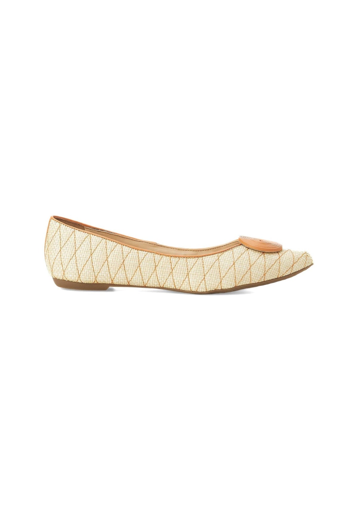 Corobá Raffia Leather Ballerinas-0