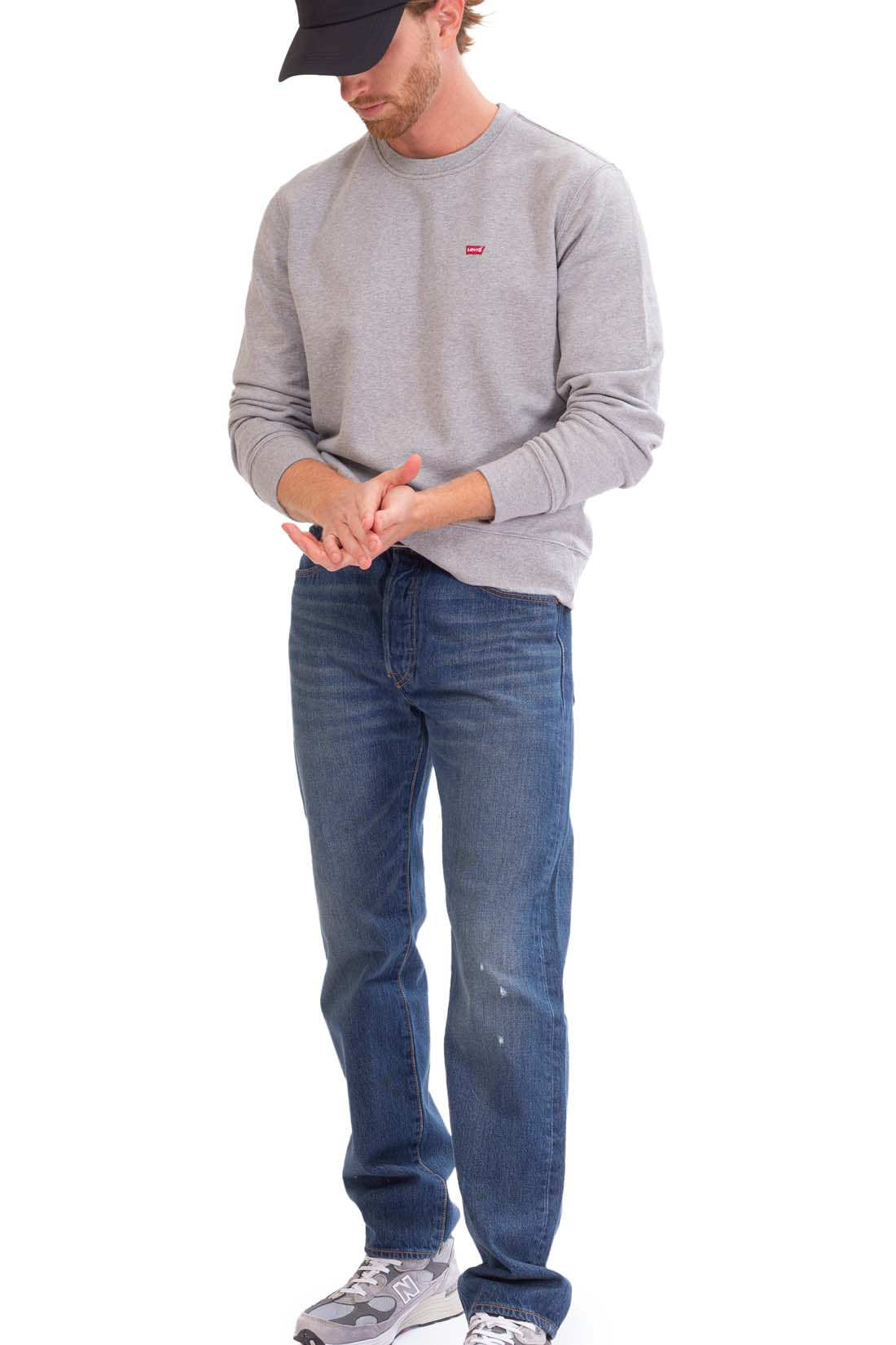 LEVI'S - Men's basic sweatshirt with Batwing logo patch  - Size XXL-55
