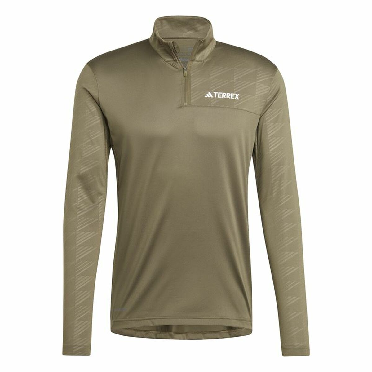Adidas Mt Half Zi Ls brun sweatshirt til herrer