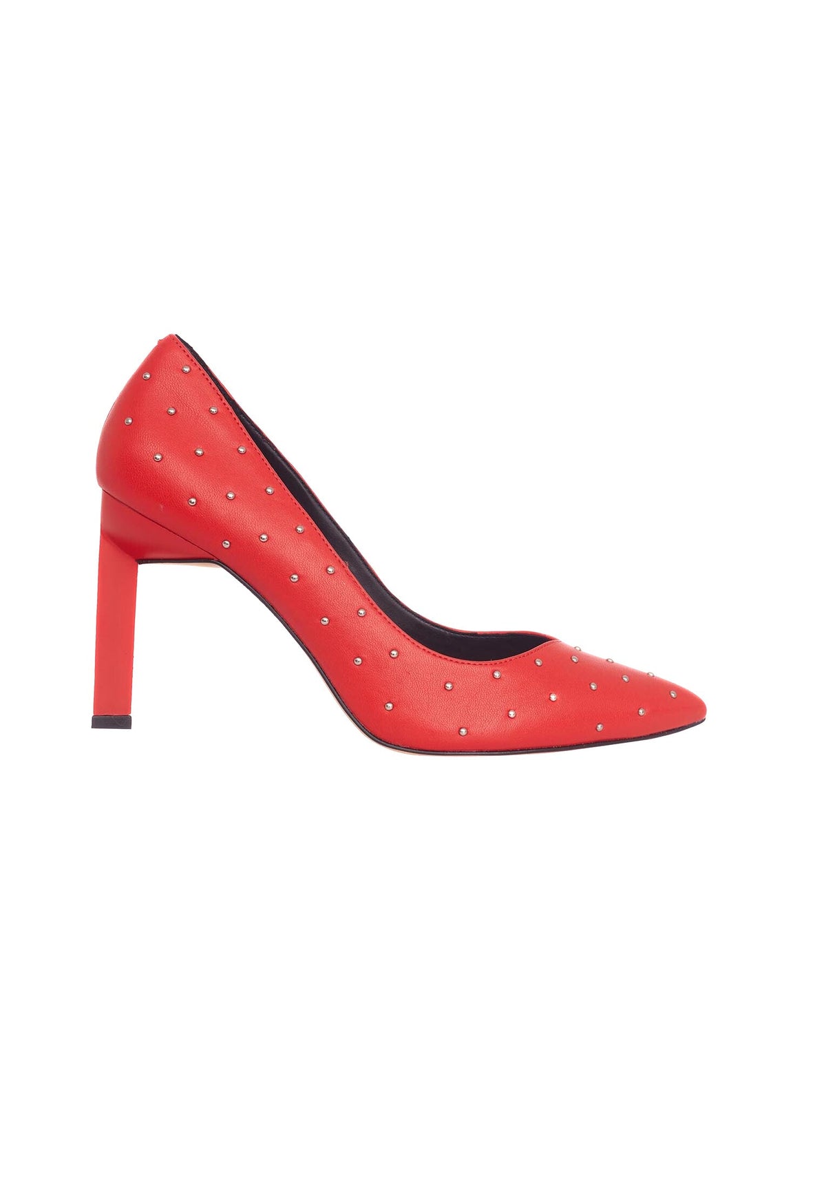 Callisia Brushed Red Leather Pumps – 9.5cm High Heel-0