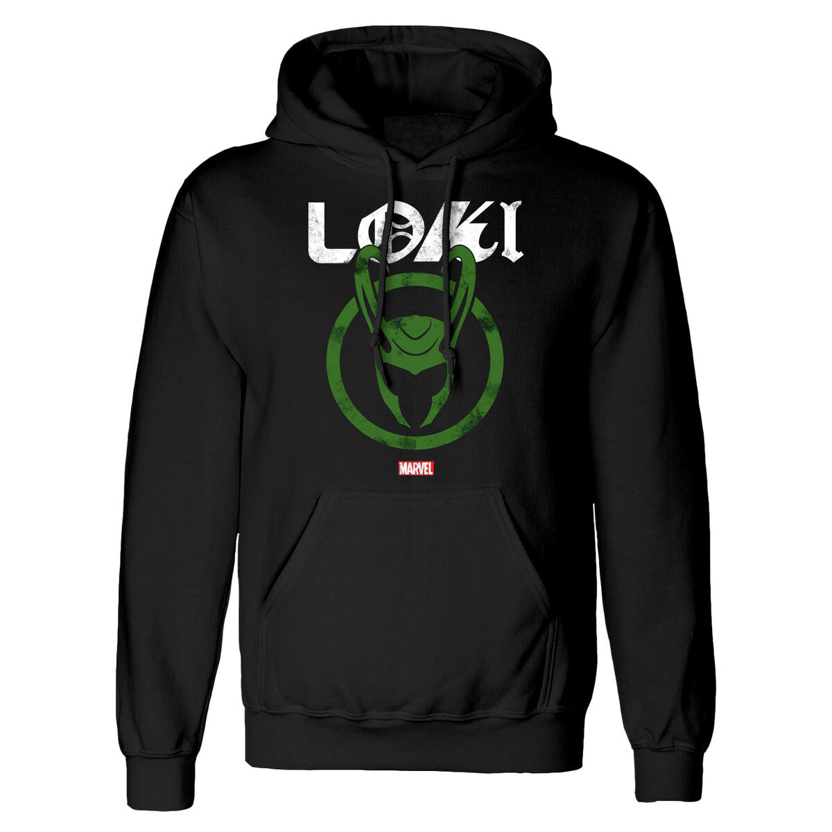 Unisex Hoodie Marvel Distressed Logo Black-0